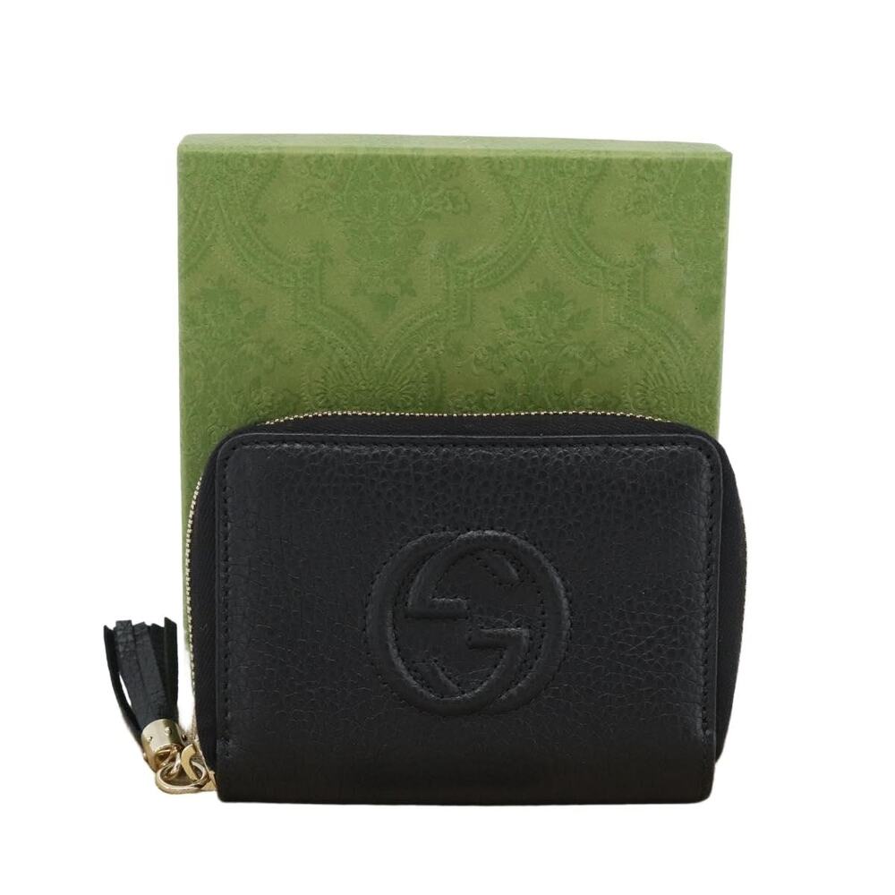 Gucci Pebbled Calfskin Soho Coin Purse Black
